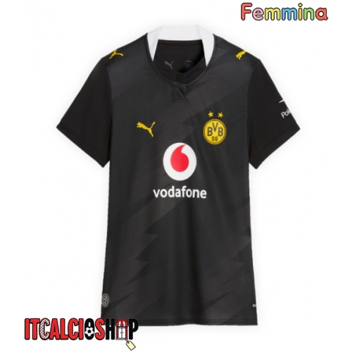 Borussia Dortmund Ethan Nwaneri #18 Seconda Maglia Femmina 2026-27 Manica Corta